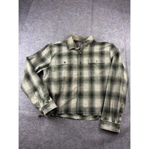 Carhartt Men's XLT Green Plaid Original Fit Cropped Flannel Button up Granola